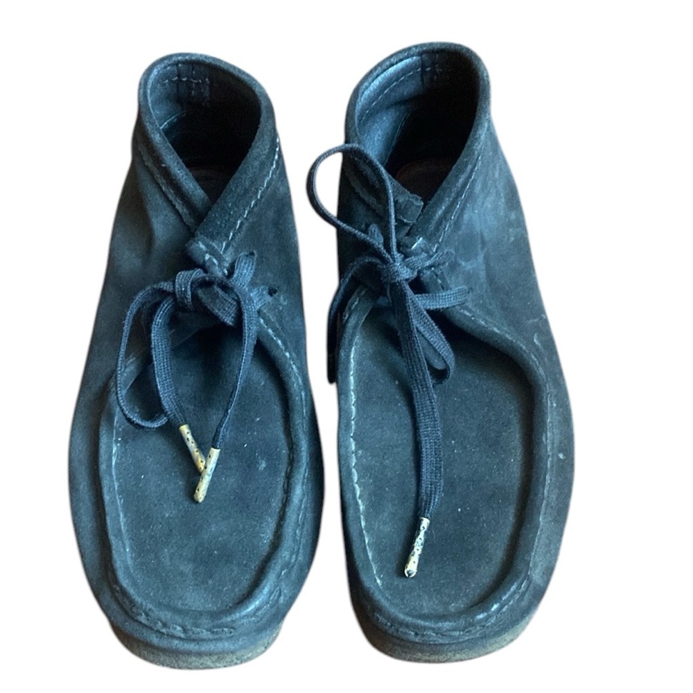 Clarks Black Suede Wallabees